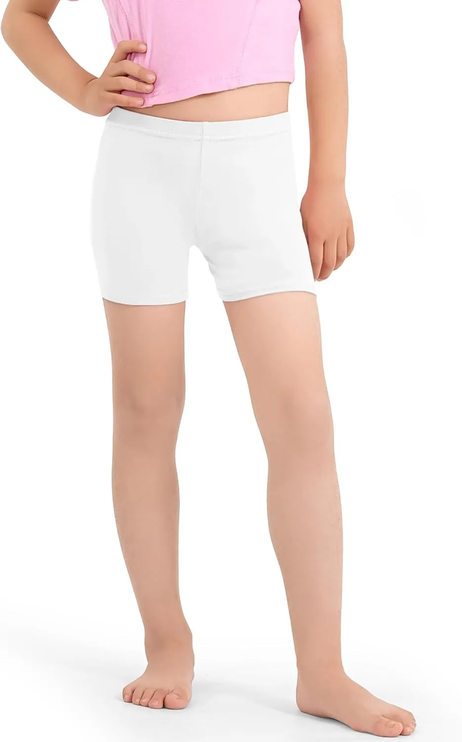 3 Pack Girls Bike Shorts Cartwheel Shorts Kids Basic Cotton Under Dress Shorts Biker Shorts for Running Dance