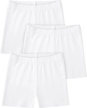 3 Pack Girls Bike Shorts Cartwheel Shorts Kids Basic Cotton Under Dress Shorts Biker Shorts for Running Dance