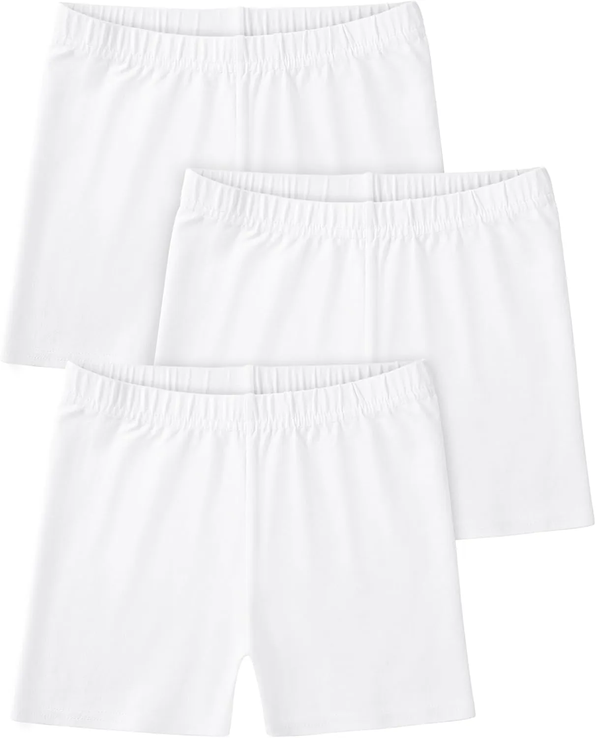 3 Pack Girls Bike Shorts Cartwheel Shorts Kids Basic Cotton Under Dress Shorts Biker Shorts for Running Dance