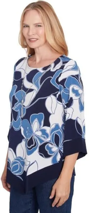 Alfred Dunner Classic Patch Floral with Border Polyester