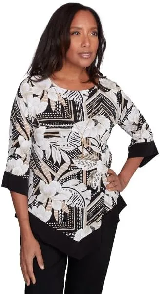 Alfred Dunner Classic Patch Floral with Border Polyester