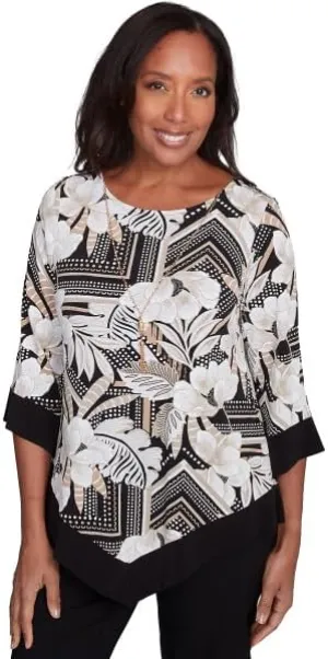 Alfred Dunner Classic Patch Floral with Border Polyester