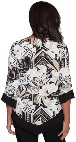 Alfred Dunner Classic Patch Floral with Border Polyester