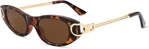AMOMOMA Retro Oval Sunglasses for Womens Trendy Vintage Cat Eye Sunglasses 2024 AM6642
