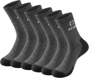 ATEPA Men's Hiking Socks Outdoor Recreation Socks Merino Wool Socks for Women Men Winter Warm Thermal Socks 1/3/6 Pairs