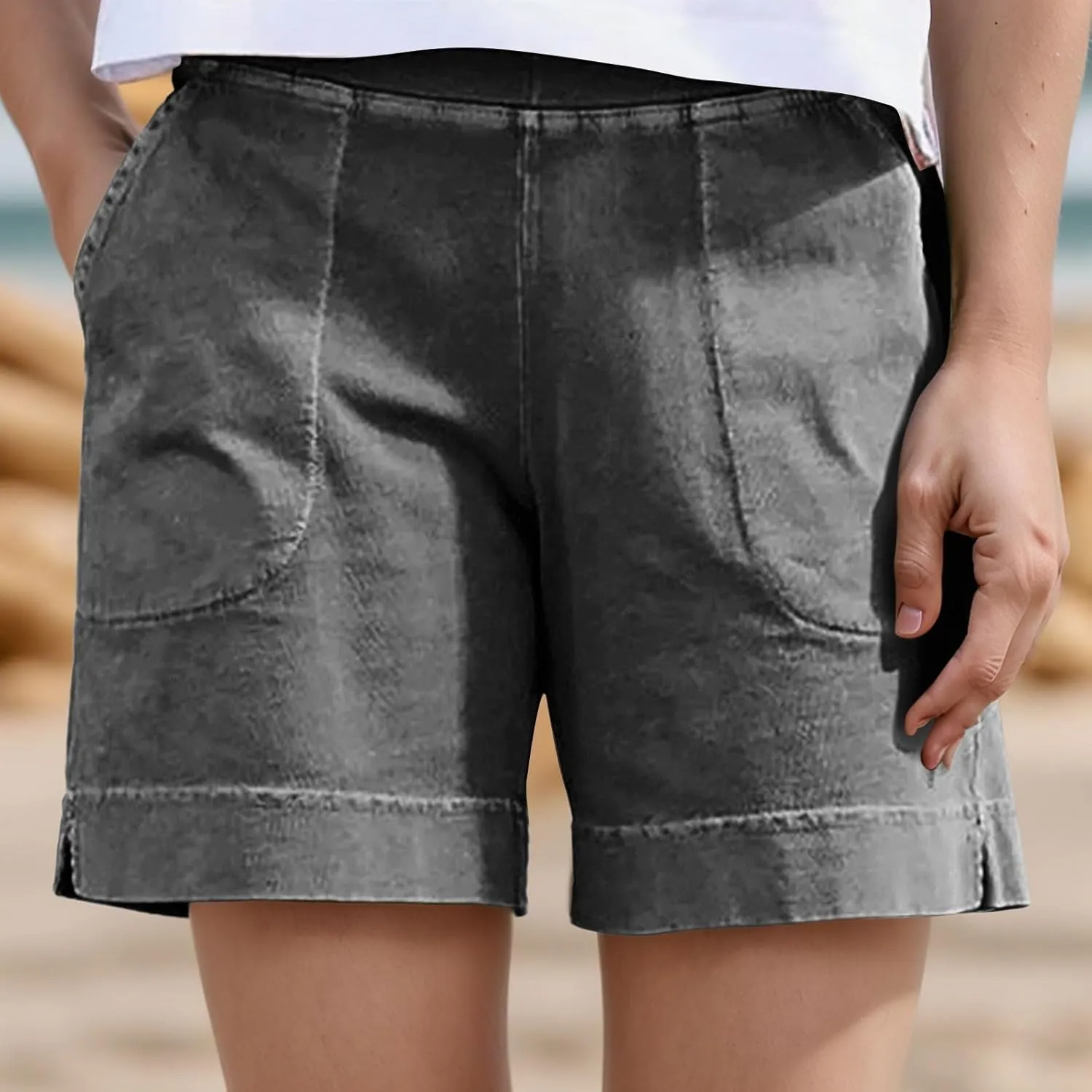 Bermuda Shorts for Women 2025 Summer Trendy Casual Comfy Relaxed Fit Long Shorts