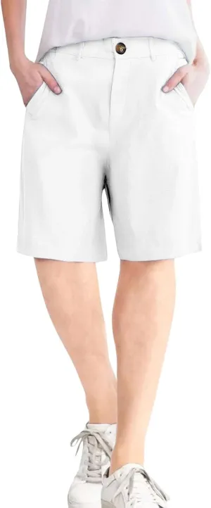 Bermuda Shorts for Women 2025 Summer Trendy Casual Comfy Relaxed Fit Long Shorts