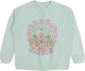 Billabong Girls' French Terry Pullover Crewneck Sweatshirt, Soft & Comfortable