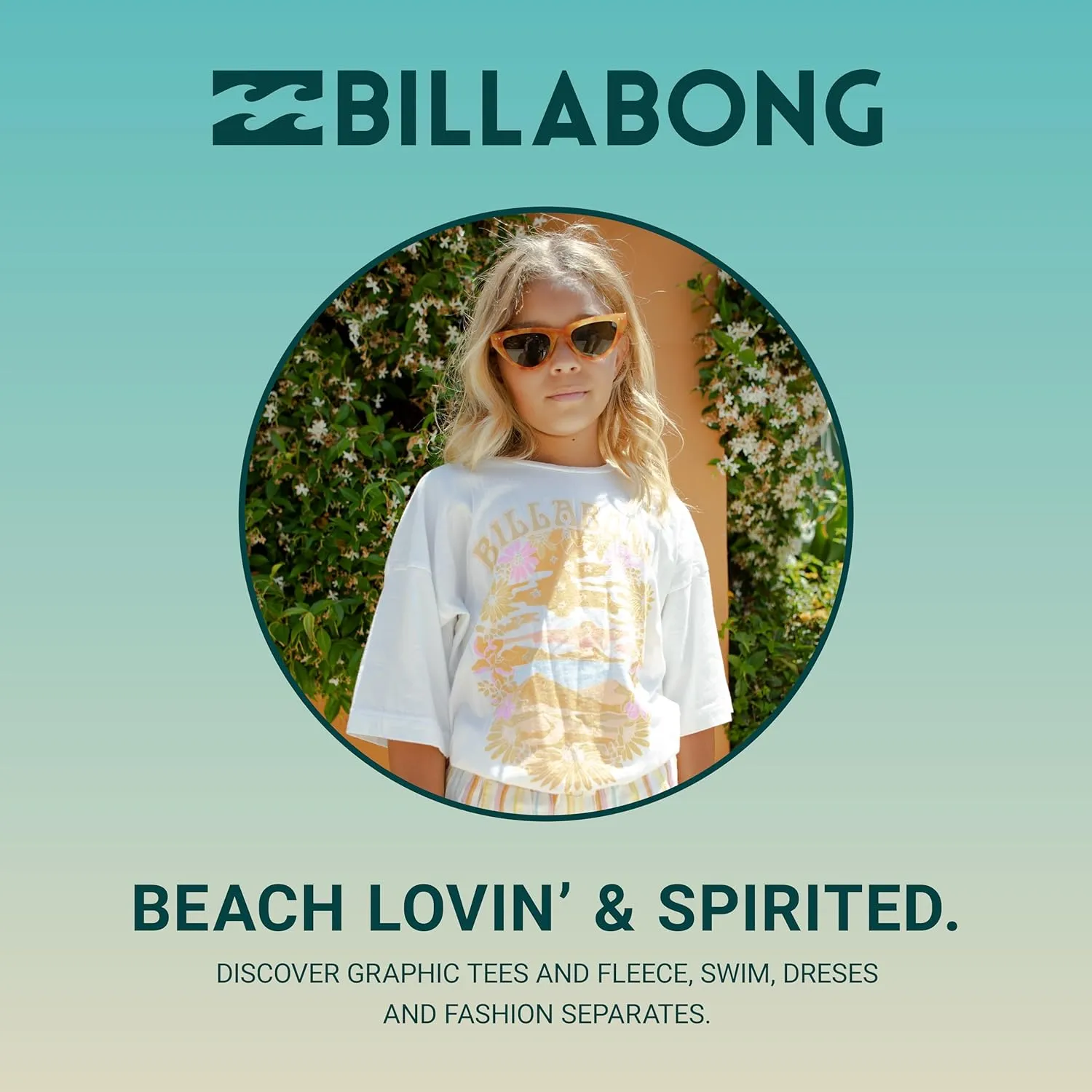Billabong Girls' French Terry Pullover Crewneck Sweatshirt, Soft & Comfortable