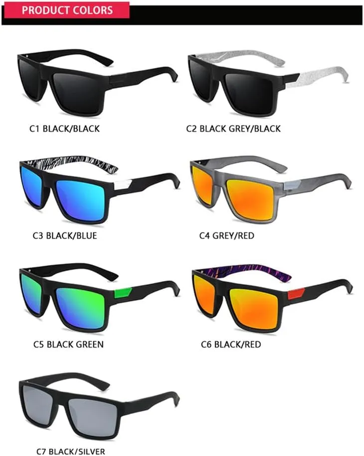 Black Polarized Sunglasses Men Women Male Sun Glasses Outdoor Fishing Sports Shades UV400