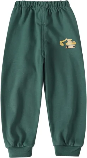 Boy Girl Joggers Sweatpants Kids School Tracksuit Bottoms Trousers Elasticity Adjustable Activewear with Pocket
