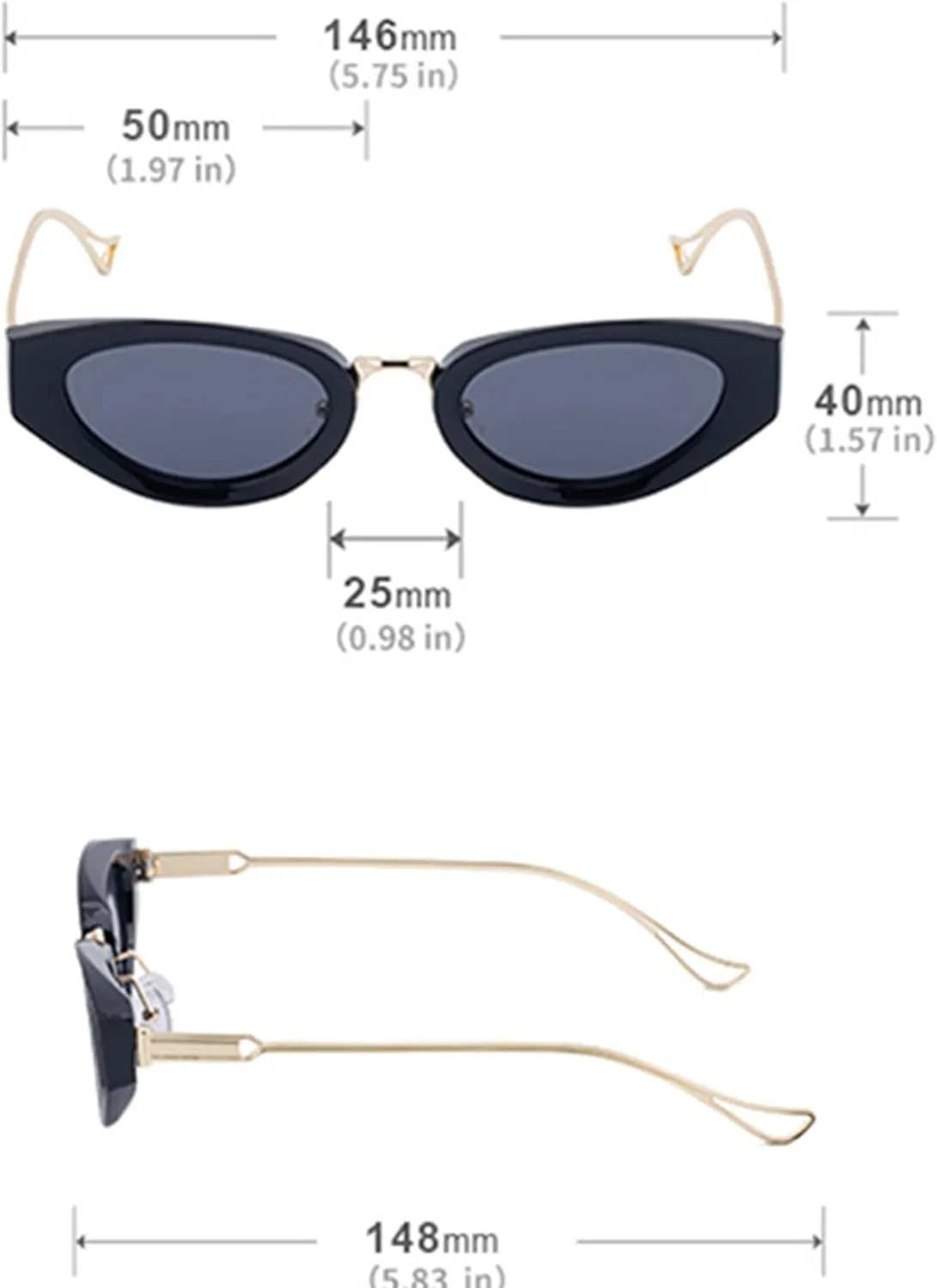 bullabulling Vintage Steampunk Cat Eye Sunglasses for Women Men Fashion Semi-Metal Frame Hip-hop punk Glasses UV400