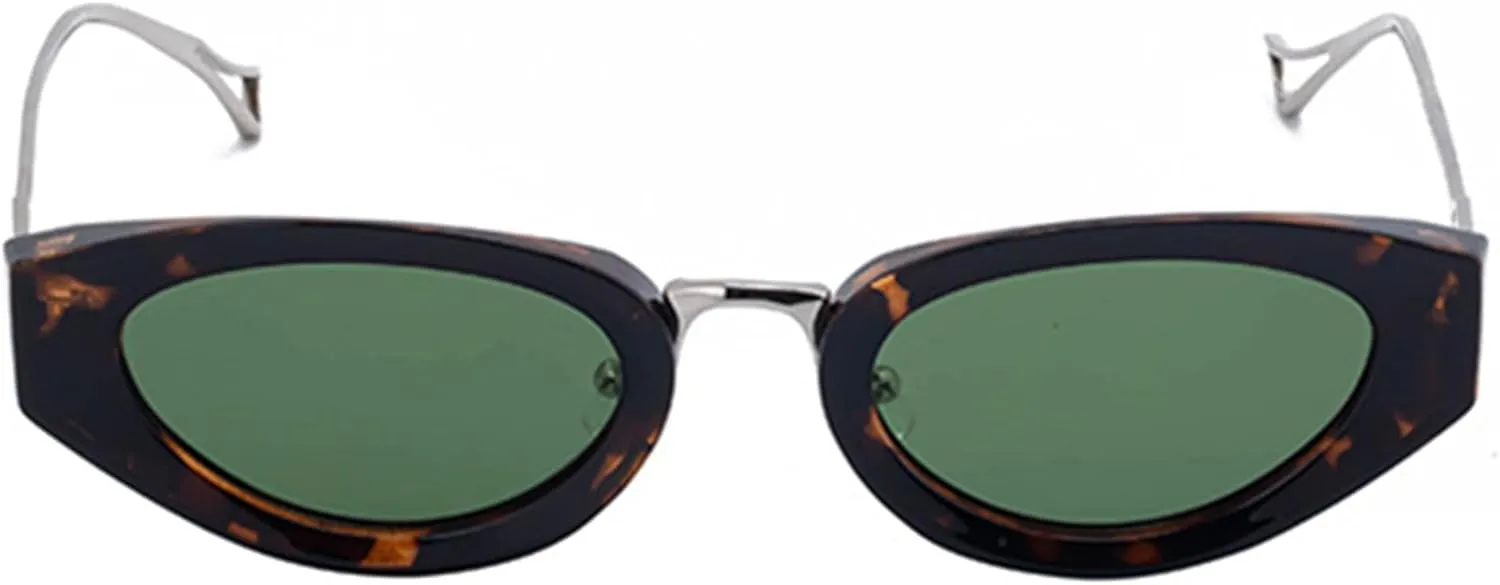bullabulling Vintage Steampunk Cat Eye Sunglasses for Women Men Fashion Semi-Metal Frame Hip-hop punk Glasses UV400