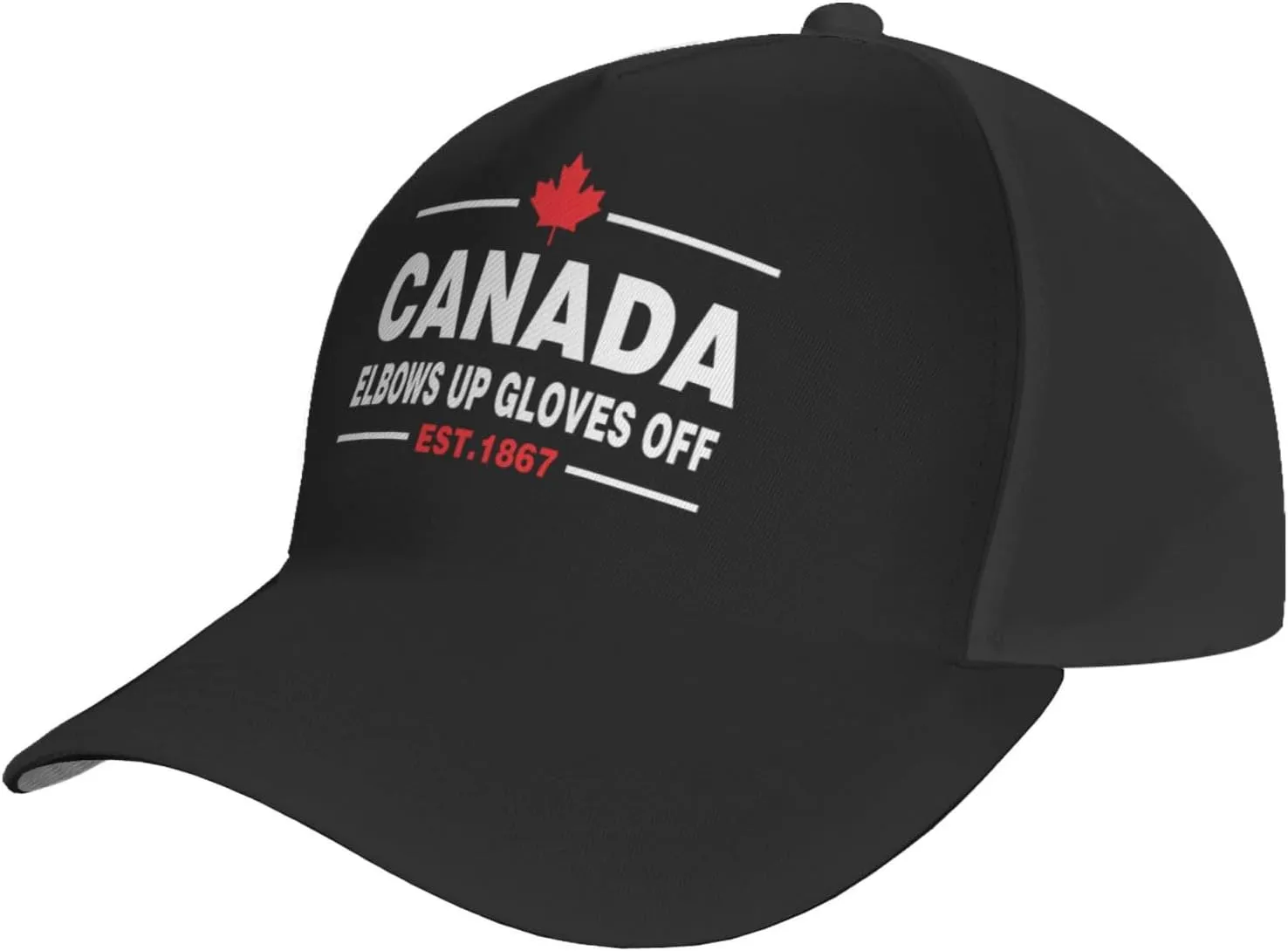 Canada Elbows Up Gloves Off Dad Hats Fashionable Baseball Cap Brim Trucker Hats Black