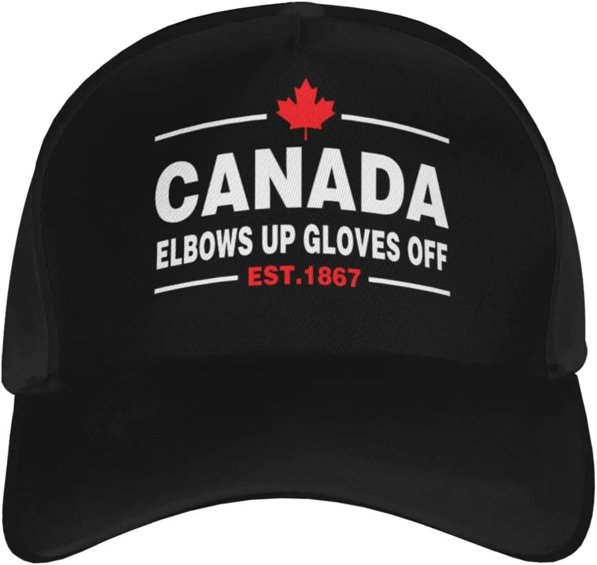 Canada Elbows Up Gloves Off Dad Hats Fashionable Baseball Cap Brim Trucker Hats Black
