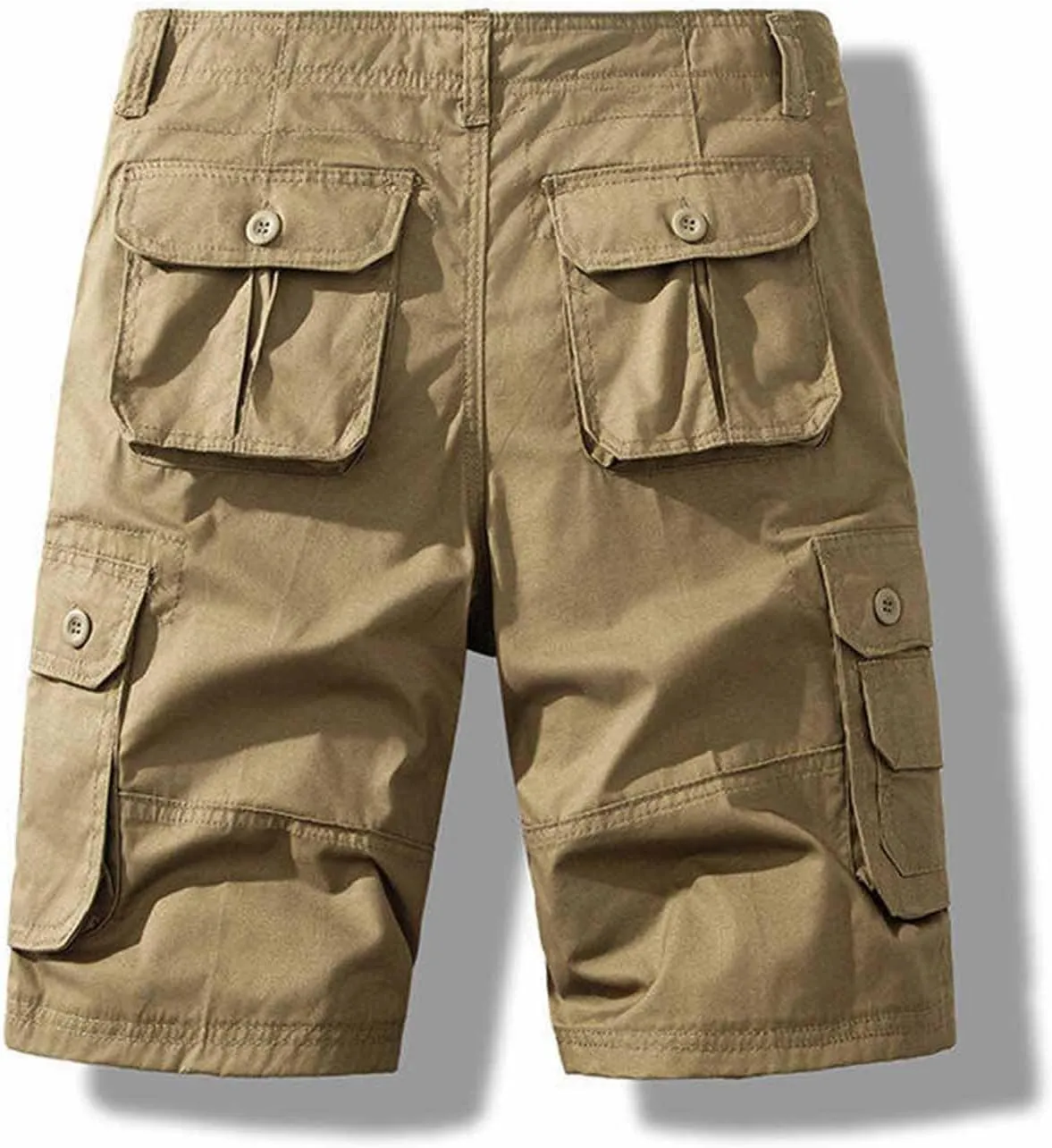 Cargo Shorts for Men Multi Pockets Relaxed Fit Below Knee Camouflage Shorts Button Classic Outdoor Tactical Outfits