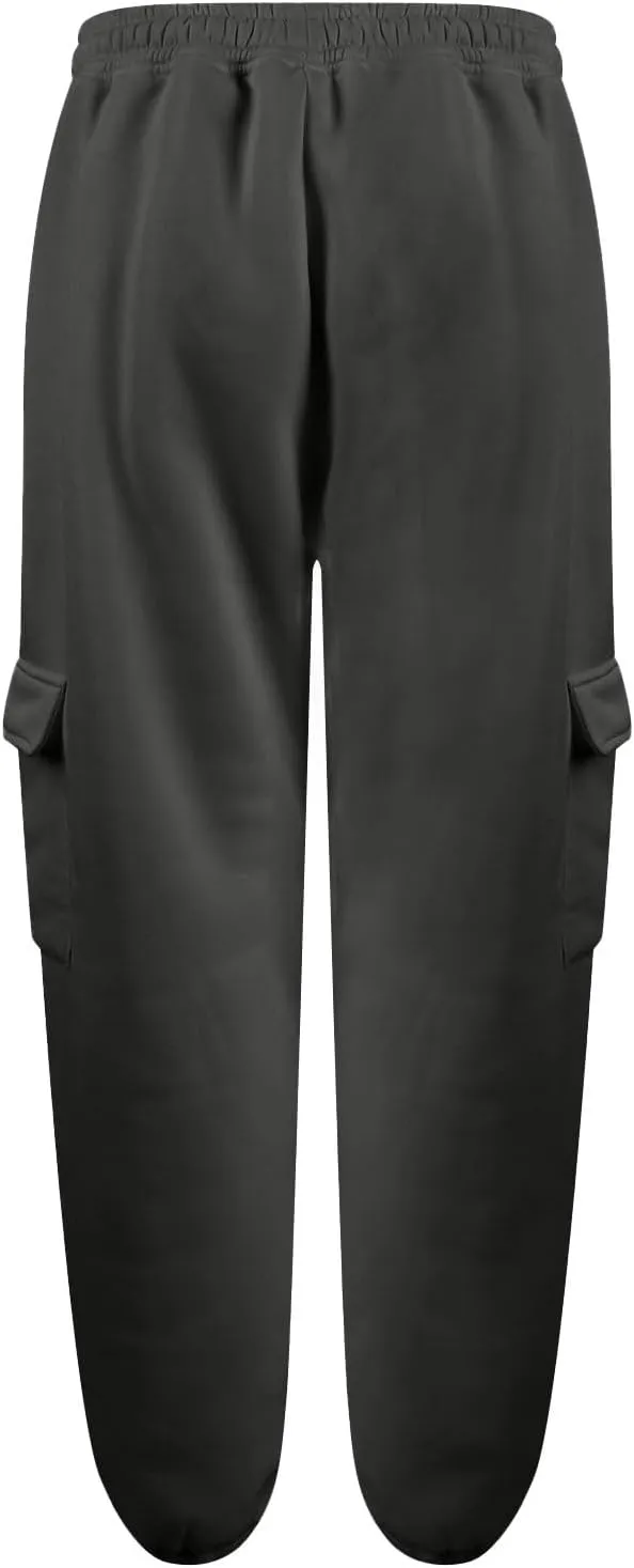 Cargo Sweatpants for Women High Waisted Baggy Fleece Lined Joggers Casual Running Athletic Thermal Workout Pants