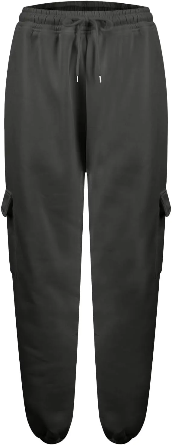 Cargo Sweatpants for Women High Waisted Baggy Fleece Lined Joggers Casual Running Athletic Thermal Workout Pants