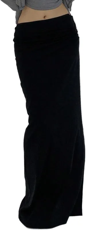 Casual Women's Skirt Women's Casual Skinny Solid Color High Slit Maxi Skirt for Women