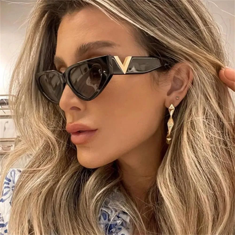 Cat Eye Small Frame Sunglasses For Women Men Retro Sun Glasses Vintage Male Female Eyewear