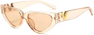 Cat Eye Small Frame Sunglasses For Women Men Retro Sun Glasses Vintage Male Female Eyewear