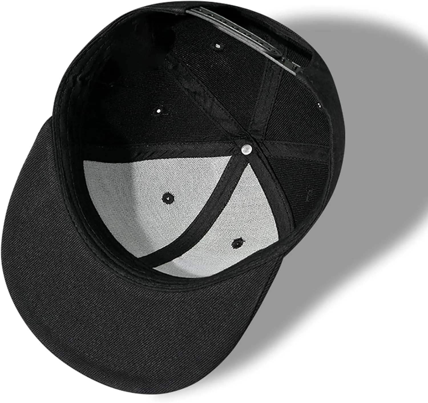 Chef Hat for Men Snapback Hats Funny Flat Bill Hat for Boy Women Adjustable Snap Pack Baseball Cap Black