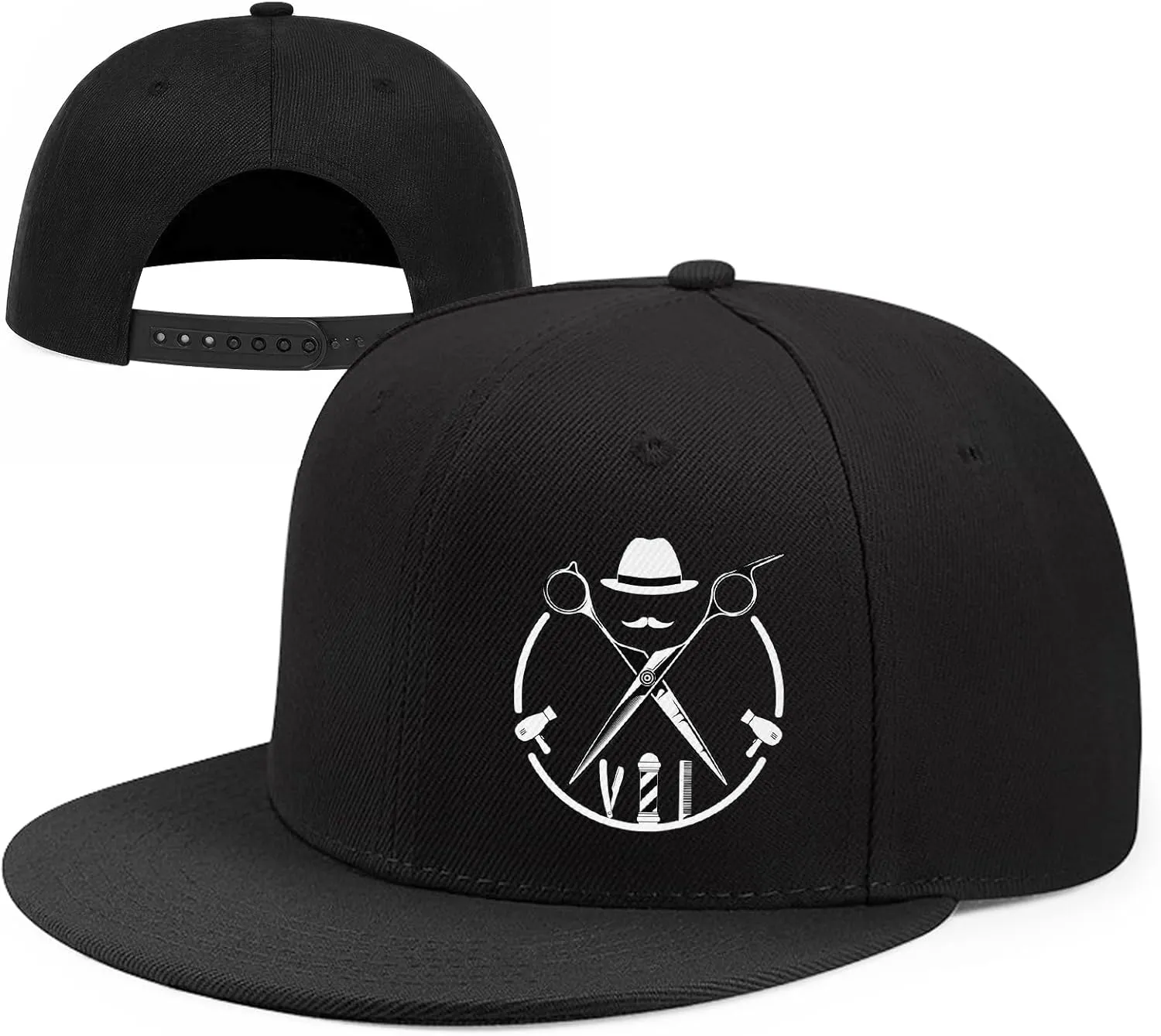 Christian Cross Snapback Hats Adjustable Baseball Cap for Men Cool Praying Skeleton Hand Hat for Men Black Flat Bill