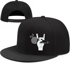 Christian Cross Snapback Hats Adjustable Baseball Cap for Men Cool Praying Skeleton Hand Hat for Men Black Flat Bill