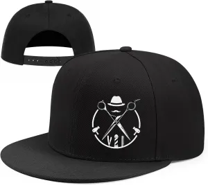 Christian Cross Snapback Hats Adjustable Baseball Cap for Men Cool Praying Skeleton Hand Hat for Men Black Flat Bill