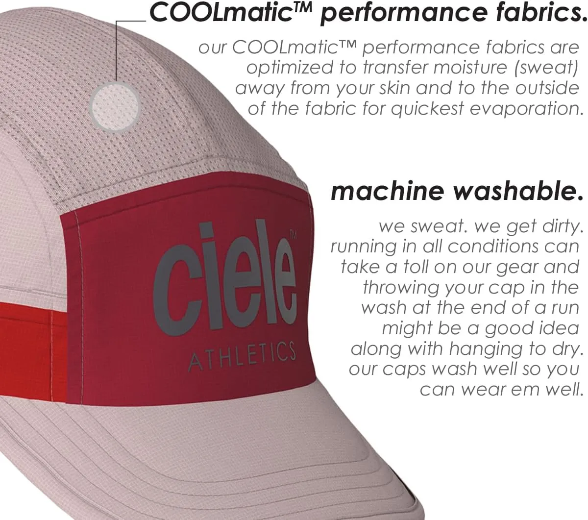 Ciele Athletics GOCap SC - Premium Washable Moisture Wicking Hat with Sun Protection, 5-Panel Knit Running Hat for Men, Women