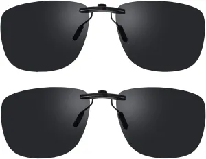Clip On Sunglasses Polarized Clip On Sunglasses Over Prescription Glasses Non-Flip Up
