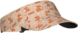 Corgi Printed Sun Visor Hats Adjustable, Women's Sun Hat, Unisex Designs, Fits Most Head Sizes
