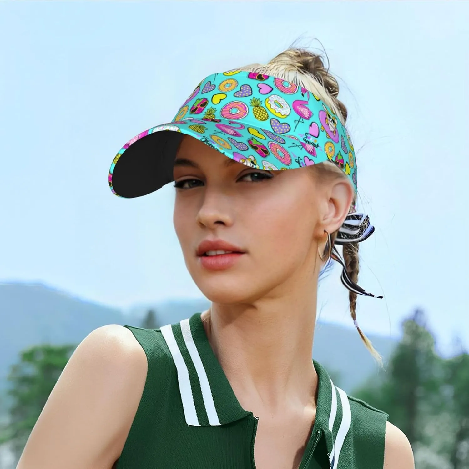 Corgi Printed Sun Visor Hats Adjustable, Women's Sun Hat, Unisex Designs, Fits Most Head Sizes