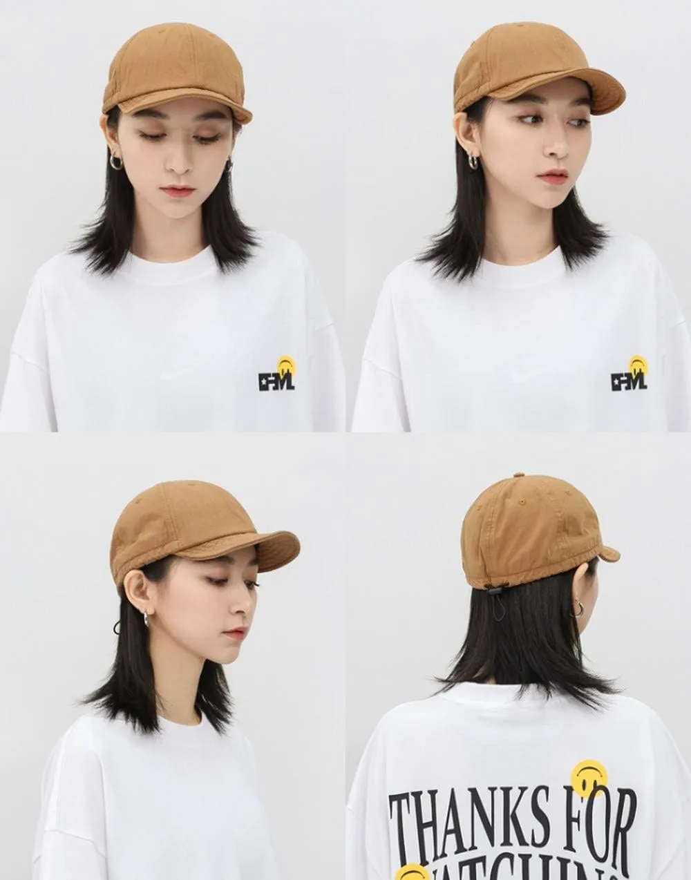Croogo Soft Short Brim Baseball Cap Washed Cotton Dad Hats Casual Trucker Hat Fashion Flat Bill Hat Urban Street Umpire Caps