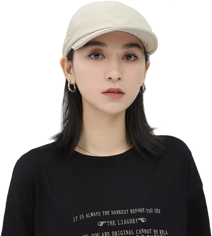 Croogo Soft Short Brim Baseball Cap Washed Cotton Dad Hats Casual Trucker Hat Fashion Flat Bill Hat Urban Street Umpire Caps