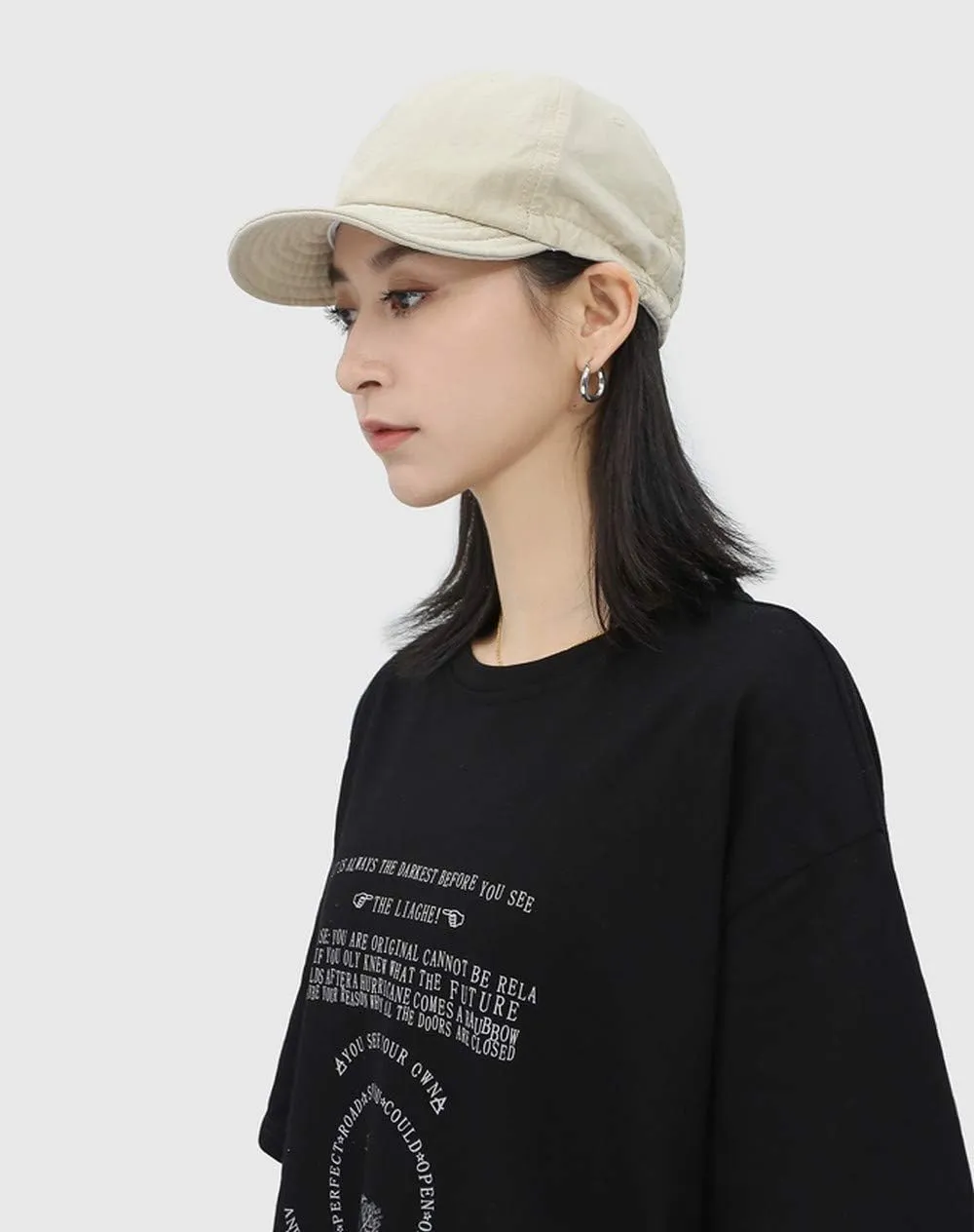 Croogo Soft Short Brim Baseball Cap Washed Cotton Dad Hats Casual Trucker Hat Fashion Flat Bill Hat Urban Street Umpire Caps