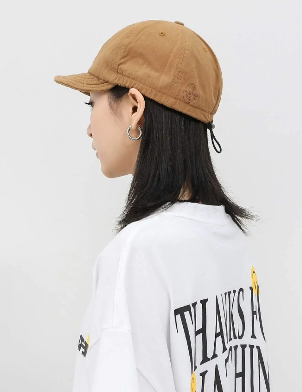Croogo Soft Short Brim Baseball Cap Washed Cotton Dad Hats Casual Trucker Hat Fashion Flat Bill Hat Urban Street Umpire Caps