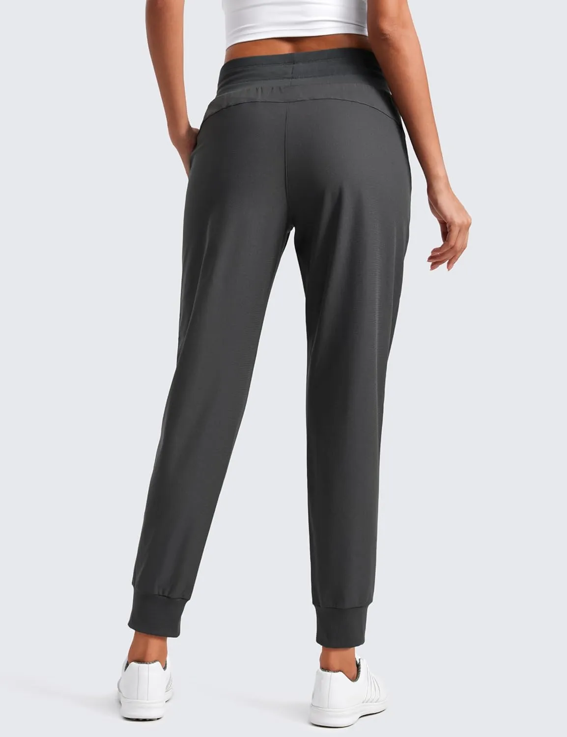 CRZ YOGA All Day Comfy Joggers for Women Golf Work Casual Hiking Travel Pants with Pockets