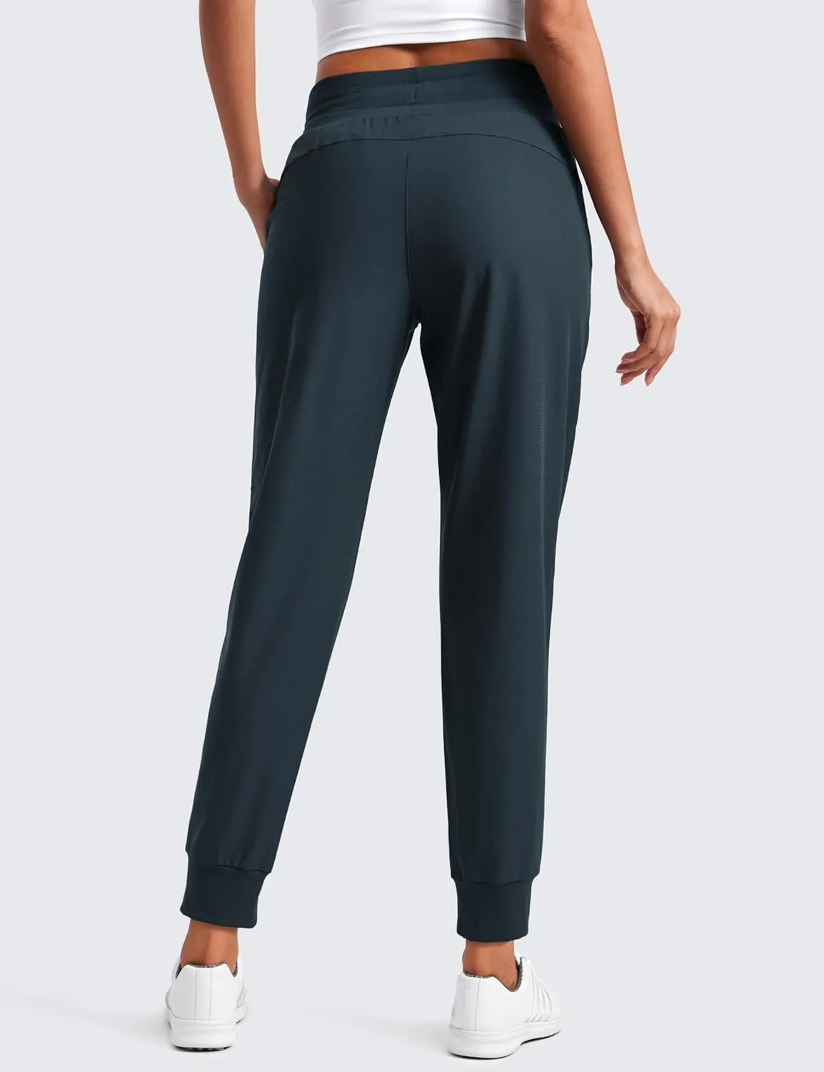 CRZ YOGA All Day Comfy Joggers for Women Golf Work Casual Hiking Travel Pants with Pockets