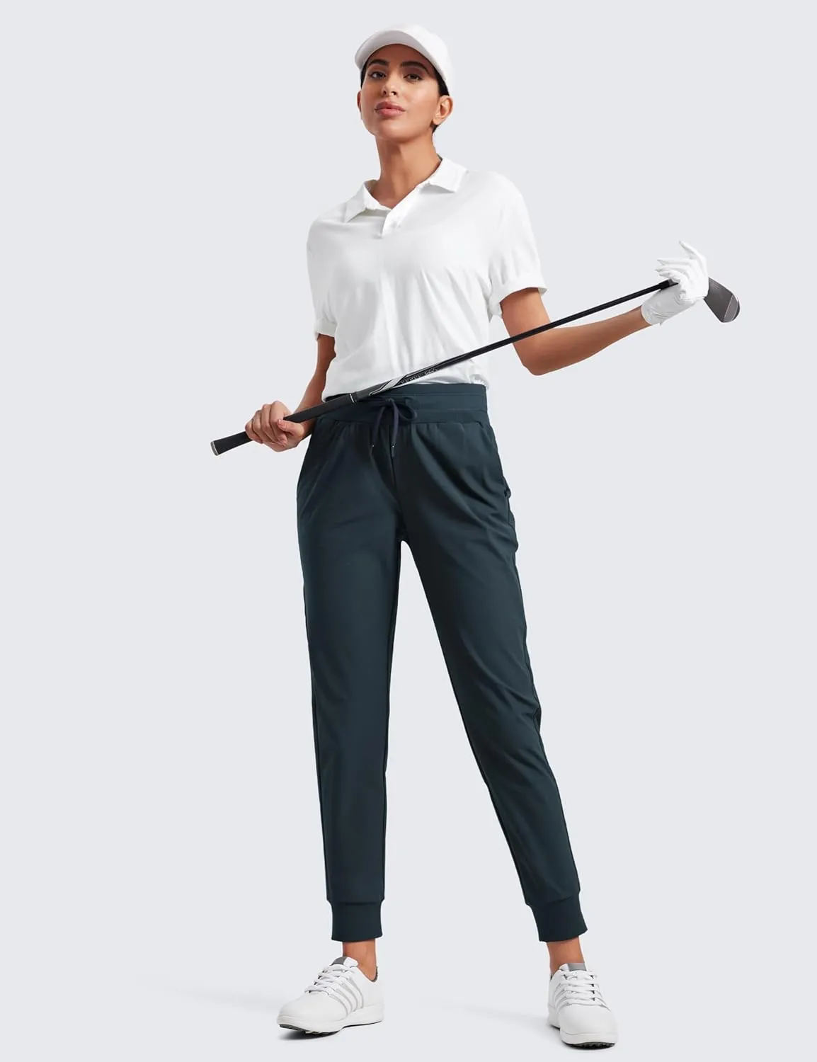 CRZ YOGA All Day Comfy Joggers for Women Golf Work Casual Hiking Travel Pants with Pockets
