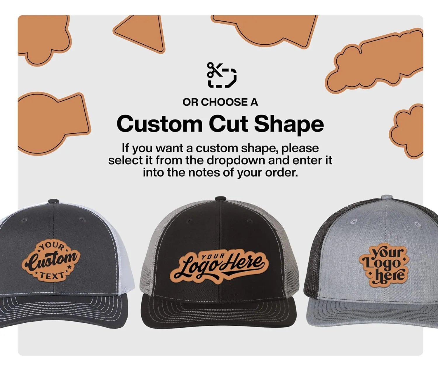 Custom Leather Patch Printed Mesh-Back Trucker Hat R112PM (Heather Grey/Stars & Stripes)