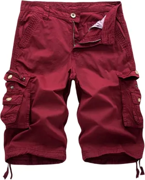 DONGD Mens Cargo Shorts Cotton Relaxed Fit Camouflage Camo Cargo Short