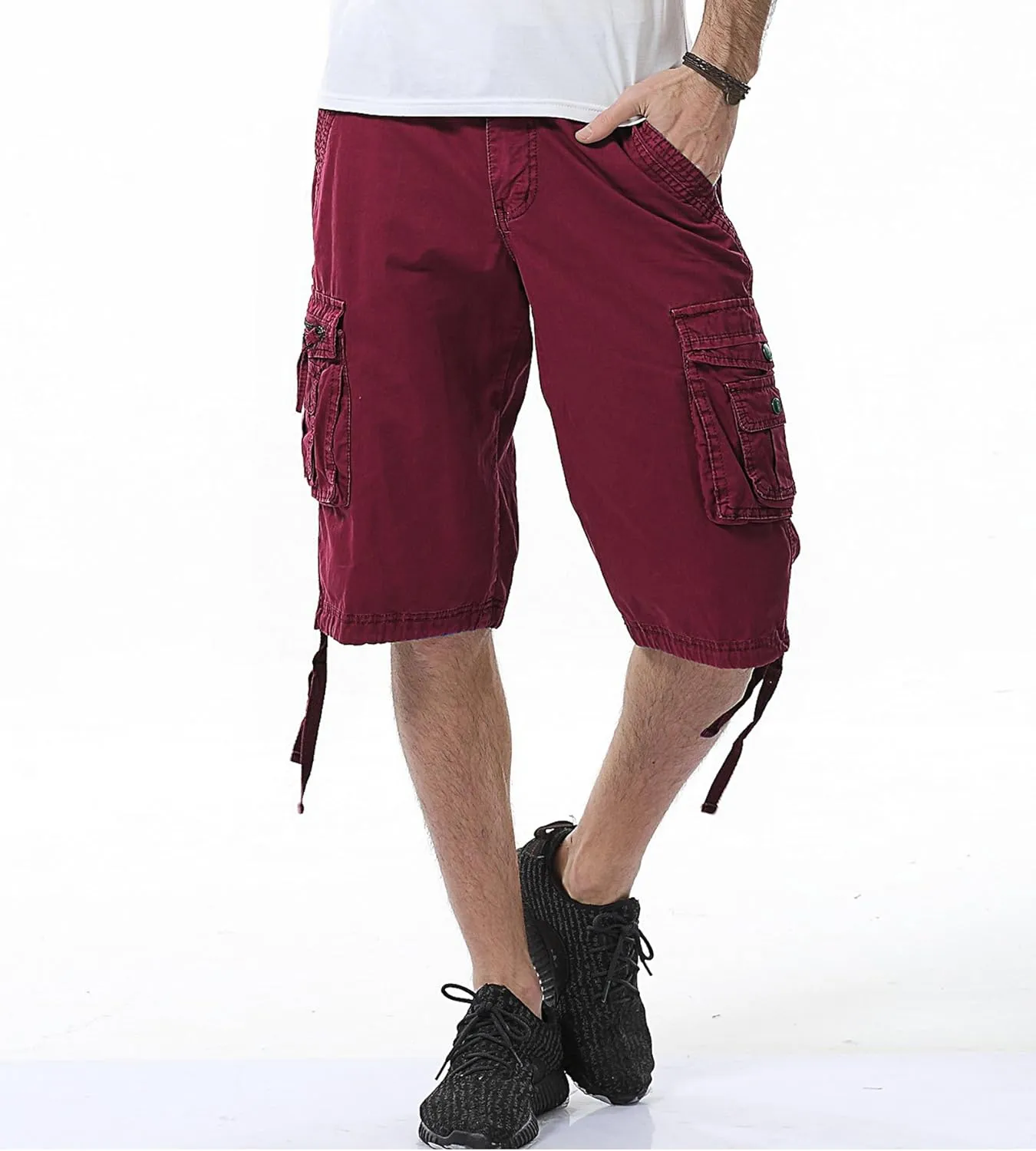 DONGD Mens Cargo Shorts Cotton Relaxed Fit Camouflage Camo Cargo Short