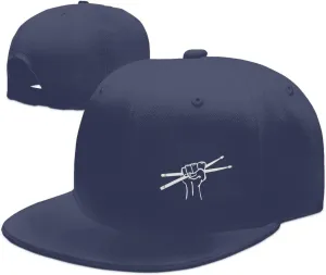 Drummer Drumsticks Snapback Hat Hip Hop Baseball Cap Adjustable Flat Bill Hat for Men