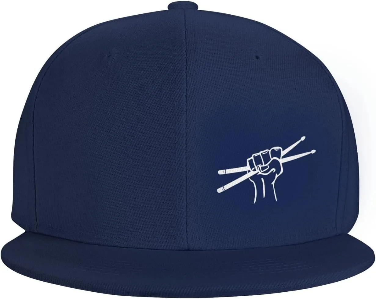 Drummer Drumsticks Snapback Hat Hip Hop Baseball Cap Adjustable Flat Bill Hat for Men