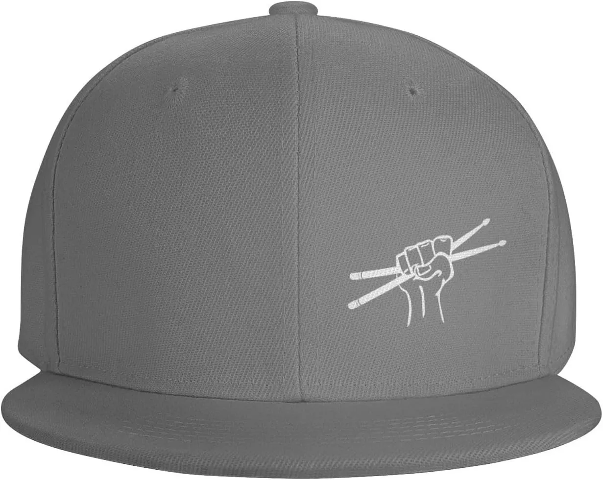 Drummer Drumsticks Snapback Hat Hip Hop Baseball Cap Adjustable Flat Bill Hat for Men