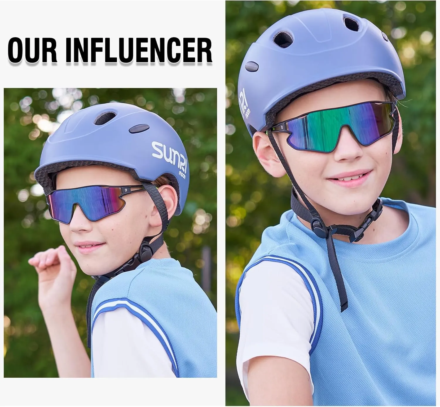 DUCO Kids Sunglasses Youth Baseball Sun Glasses Lightweight TR90 Frame UV400 Sports Cycling Shades for Boys Girls DK268