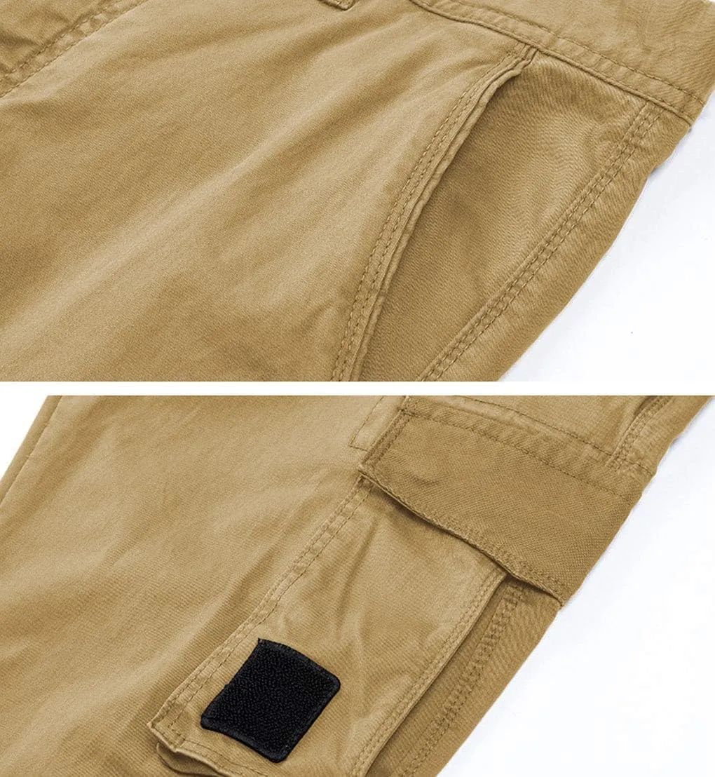 ebossy Men's Multi-Pocket Military Combat Ripstop Jogger Cargo Pants with Rib Cuff