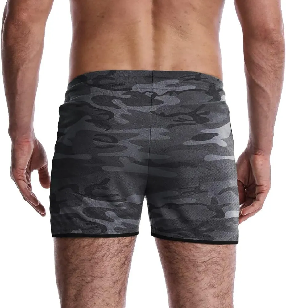 EVERWORTH Men's Workout Shorts Quick Dry Gym Shorts Bodybuilding Short Shorts, 4" Inseam Lightweight Mesh Yoga Running Shorts