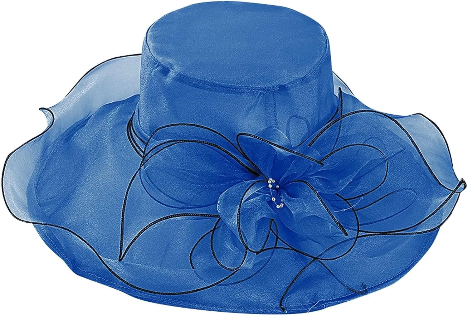 Fascinator Derby Hats for Women 2025 British Organza Church Wide Brim Bridal Tea Party Pearl Floral Bowler Hat Cap